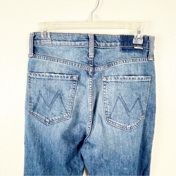 MOTHER SUPERIOR Blue Denim High Waisted Rider Skimp Frayed Hem Jeans, Size 29 - Picture 12 of 12